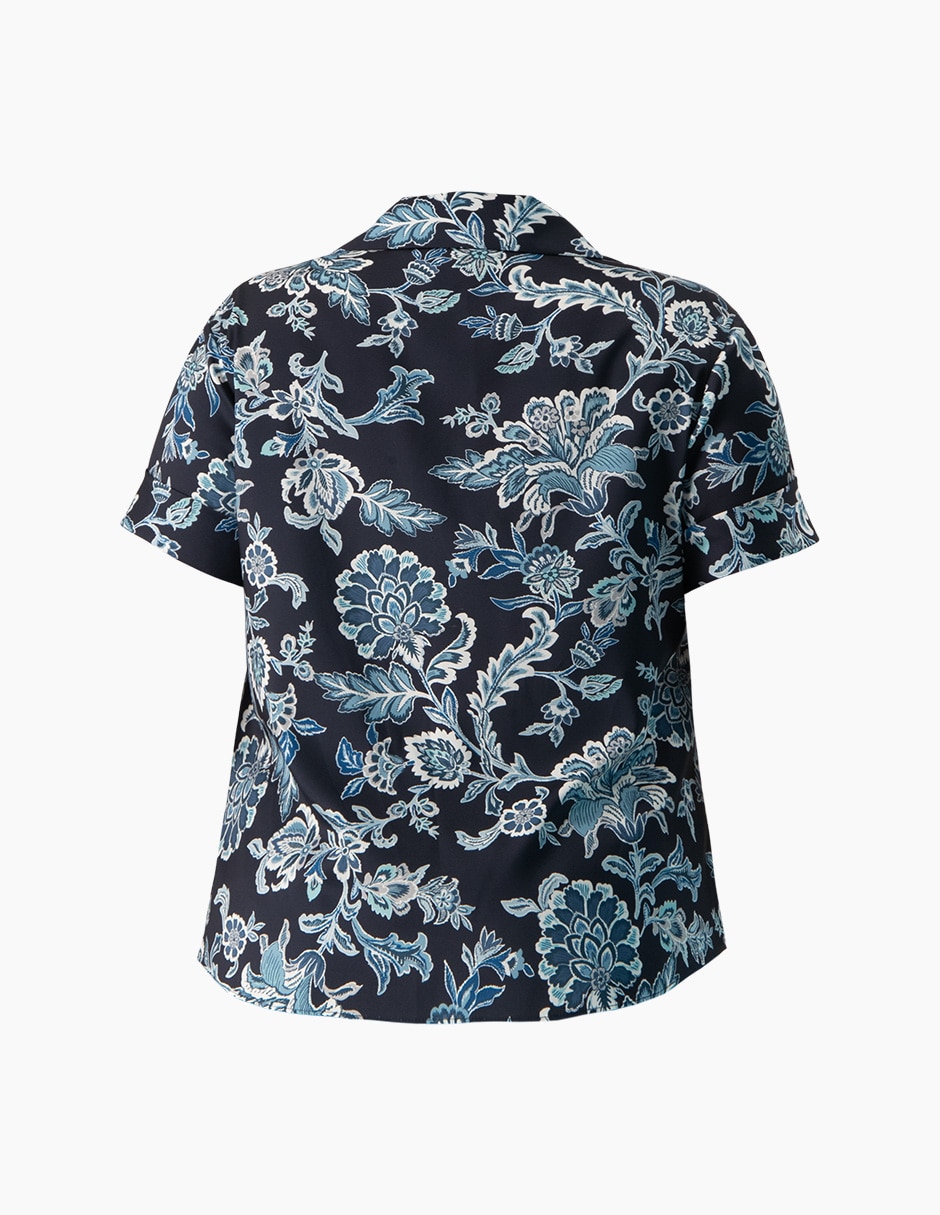 Blusa camisera manga corta para mujer 7