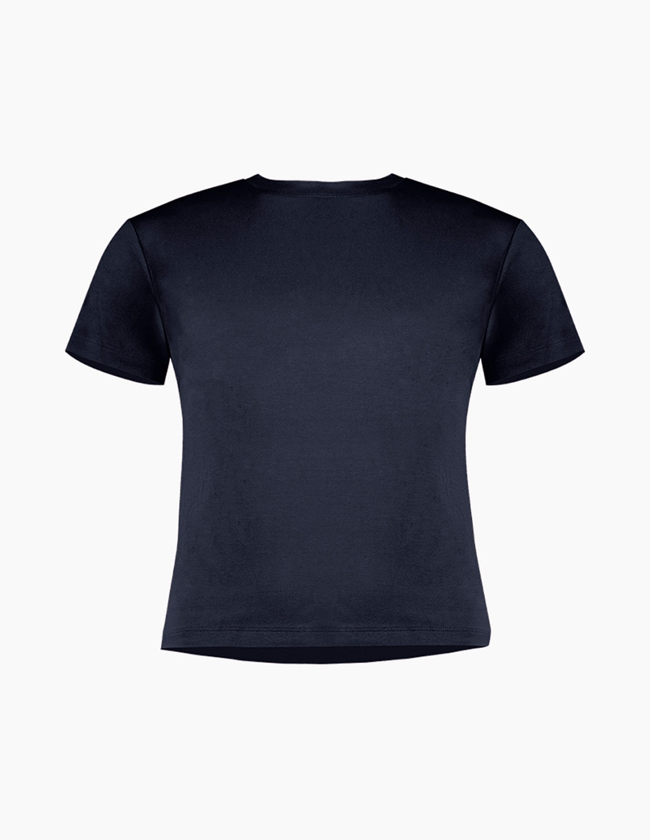 PLAYERA IVONNE PLUS 8, 2X, AZUL MARINO
