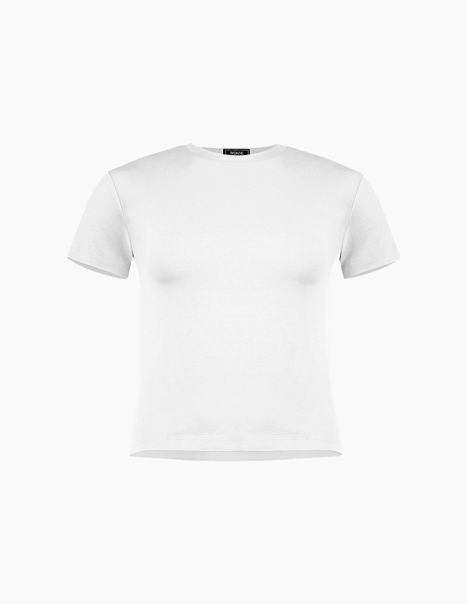 Playera manga corta cuello redondo para mujer 6