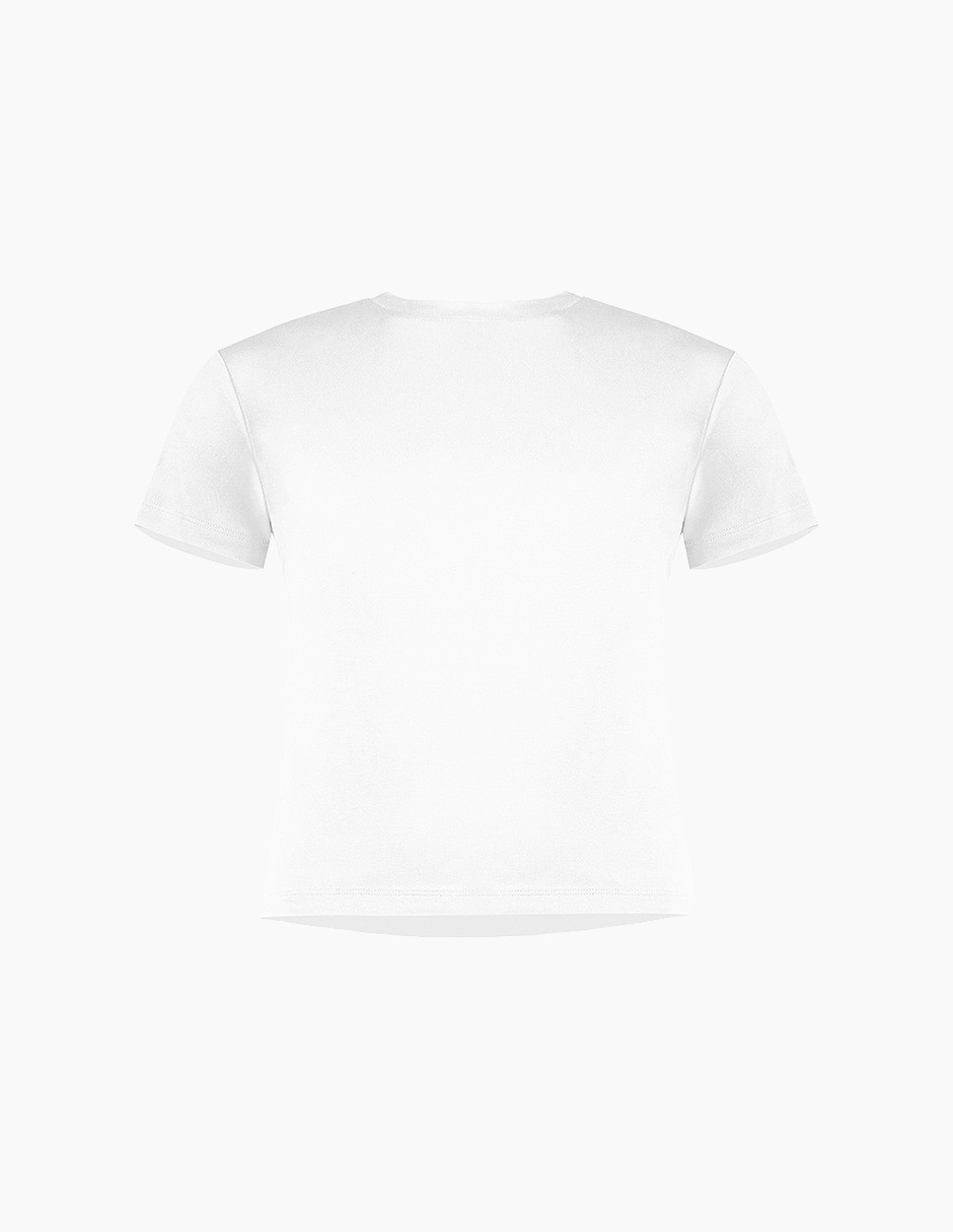 Playera manga corta cuello redondo para mujer 7