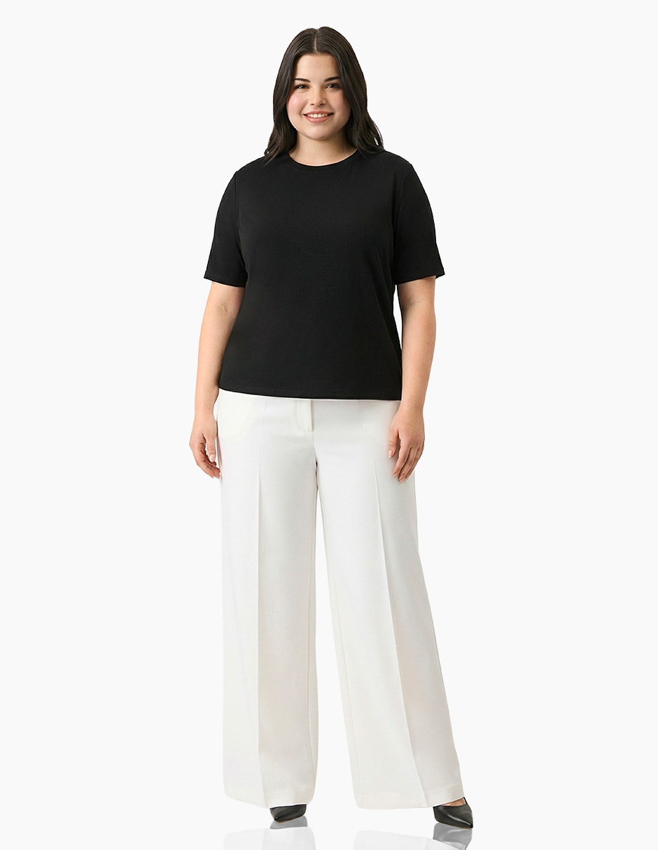 Playera manga corta cuello redondo para mujer 4
