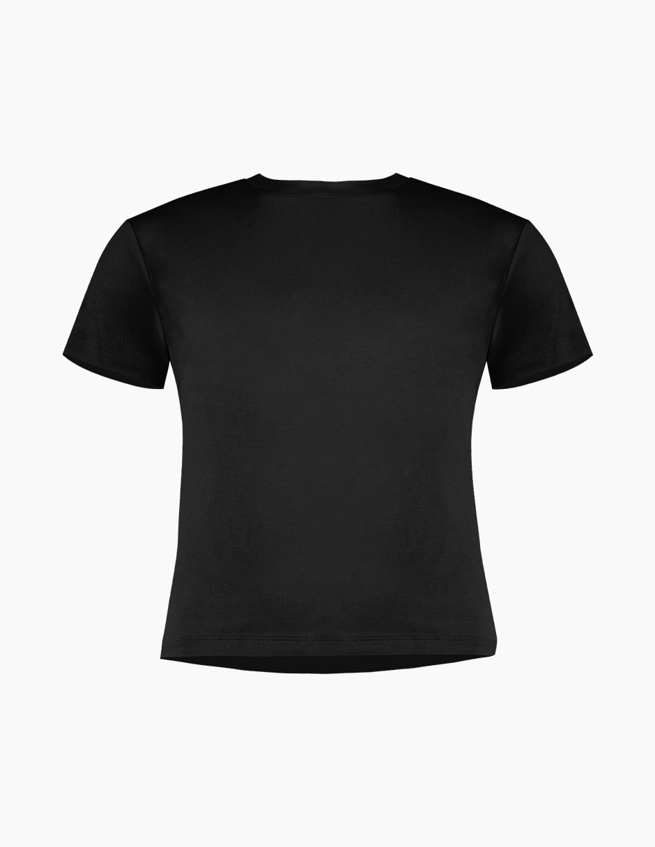 Playera manga corta cuello redondo para mujer 7