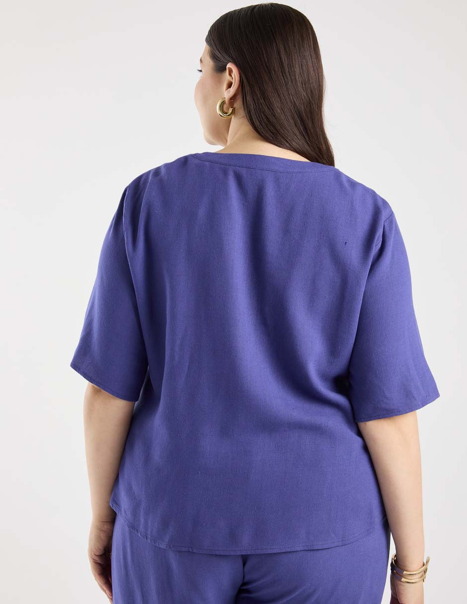 Blusa manga al codo para mujer 10