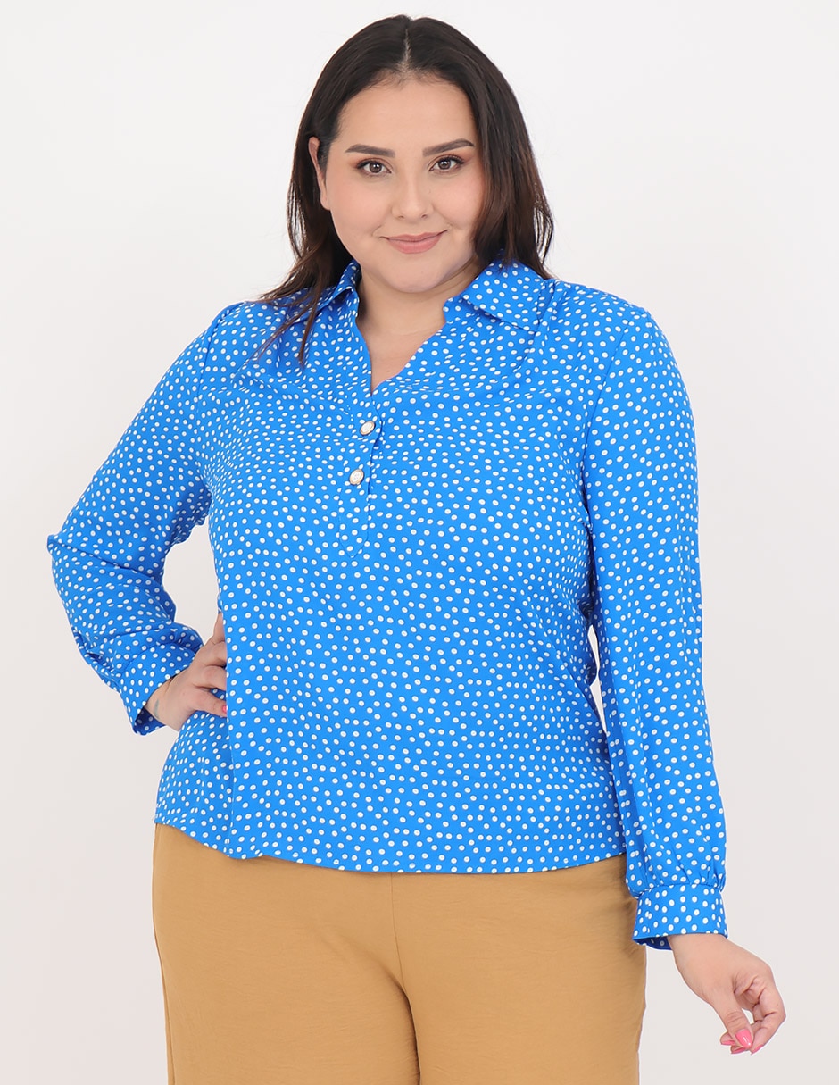 Blusa manga larga para mujer