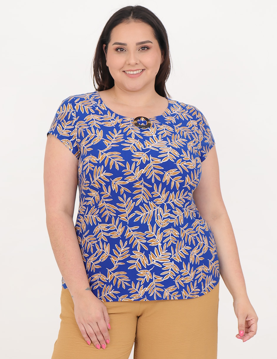 Blusa manga corta para mujer