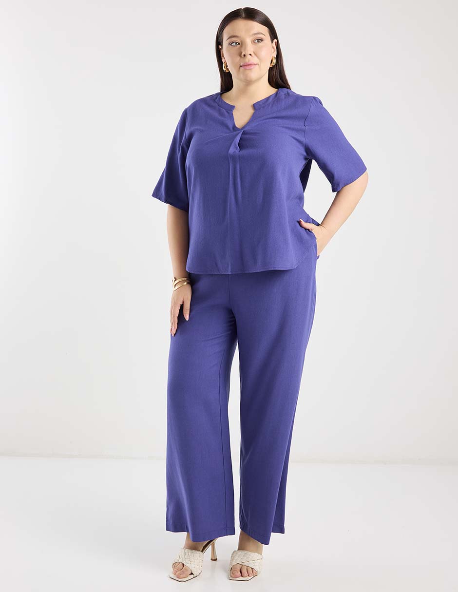 Pantalón relaxed amplio para mujer 6