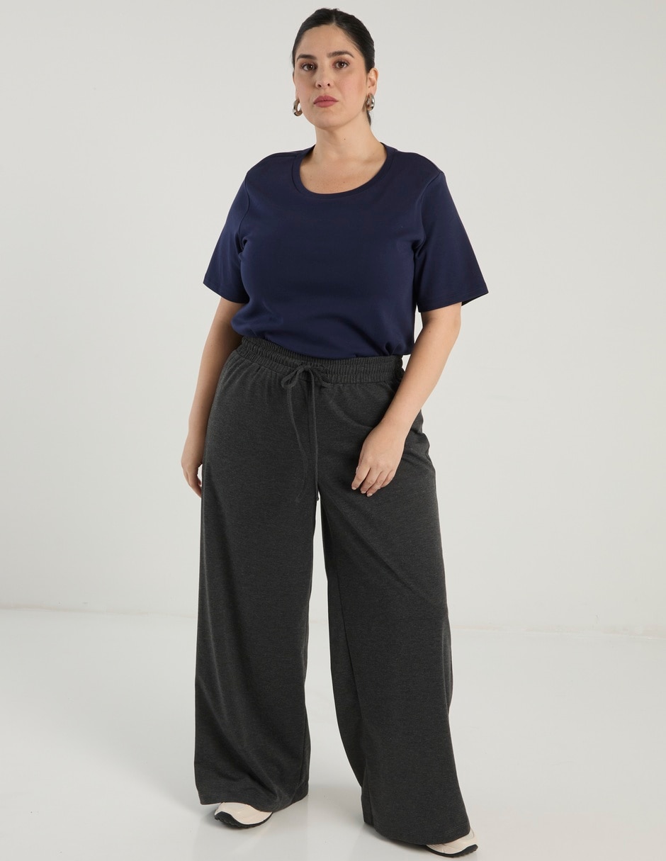 Pants regular con jareta para mujer 2