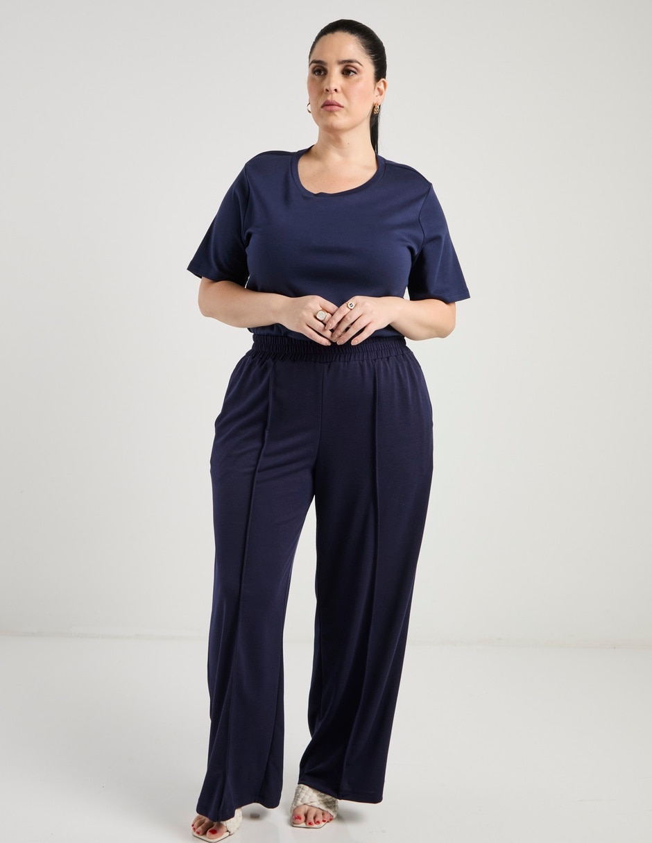 Pants amplio con elástico para mujer 3