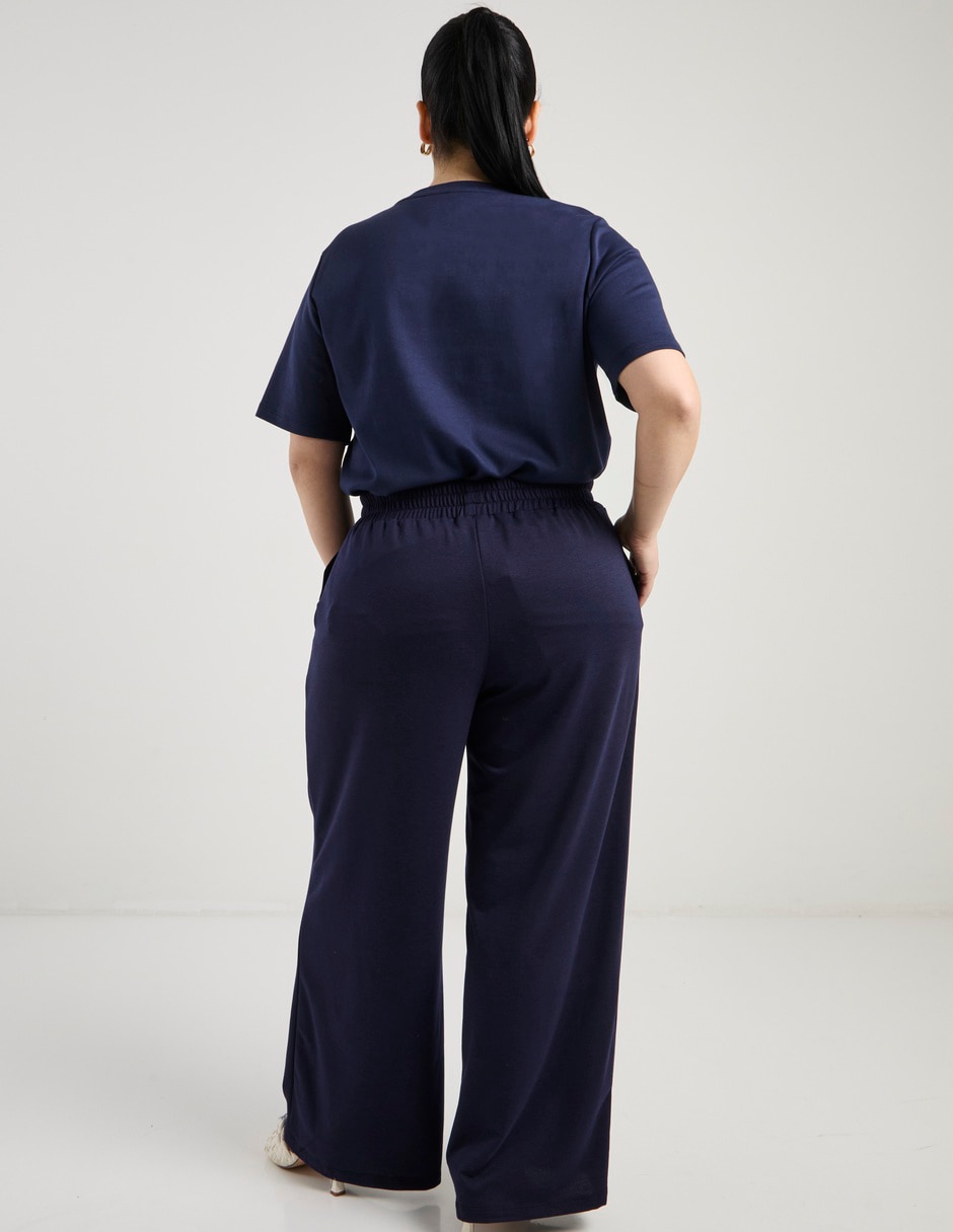Pants amplio con elástico para mujer 6