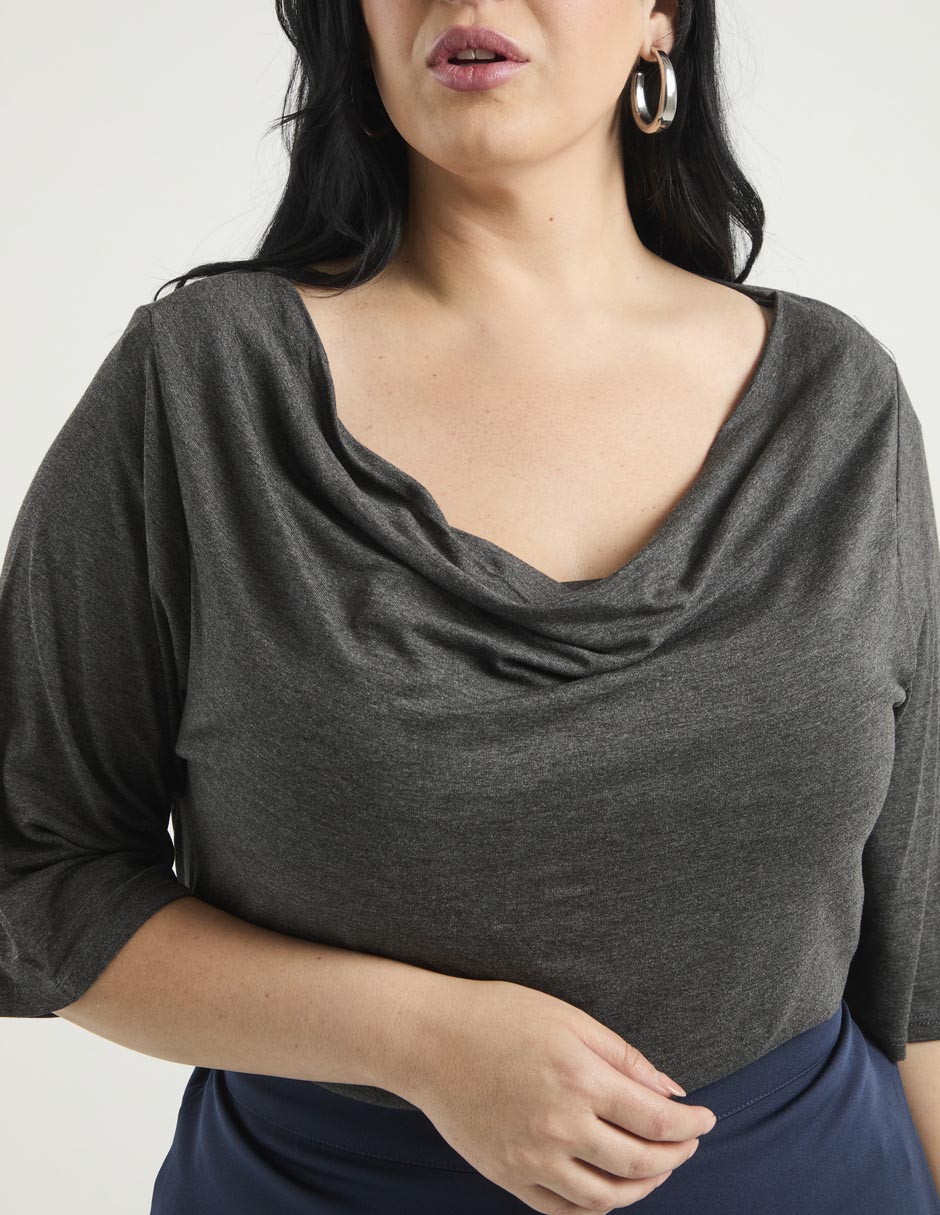 Blusa manga al codo para mujer 4
