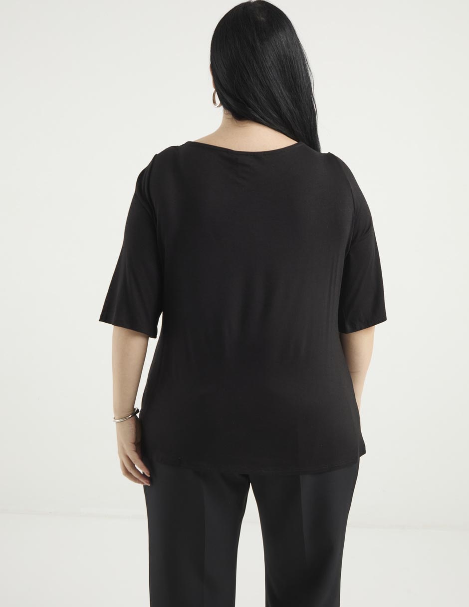 Blusa Lieb Plus manga al codo para mujer