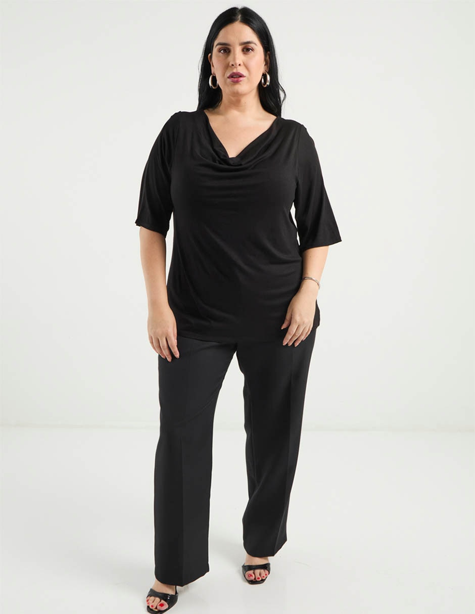Blusa Lieb Plus manga al codo para mujer