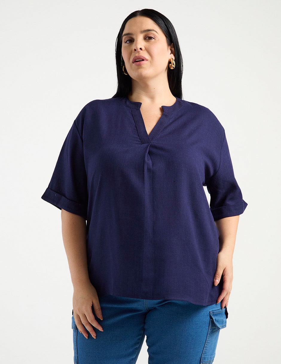 Blusa manga al codo para mujer 2