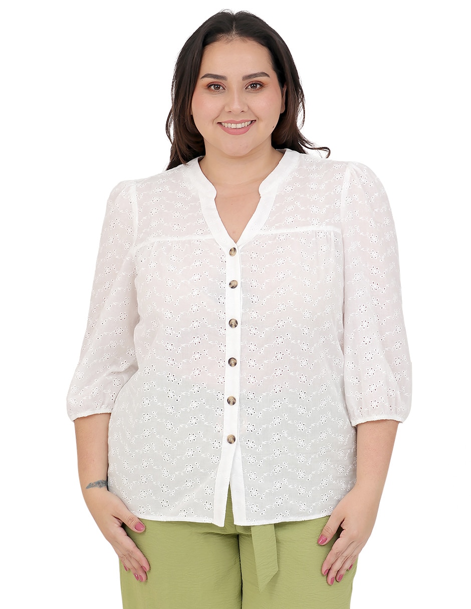 Blusa manga 3/4 para mujer
