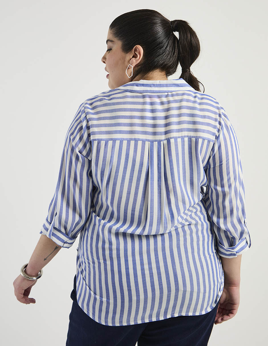 Blusa camisera manga 3/4 para mujer 6