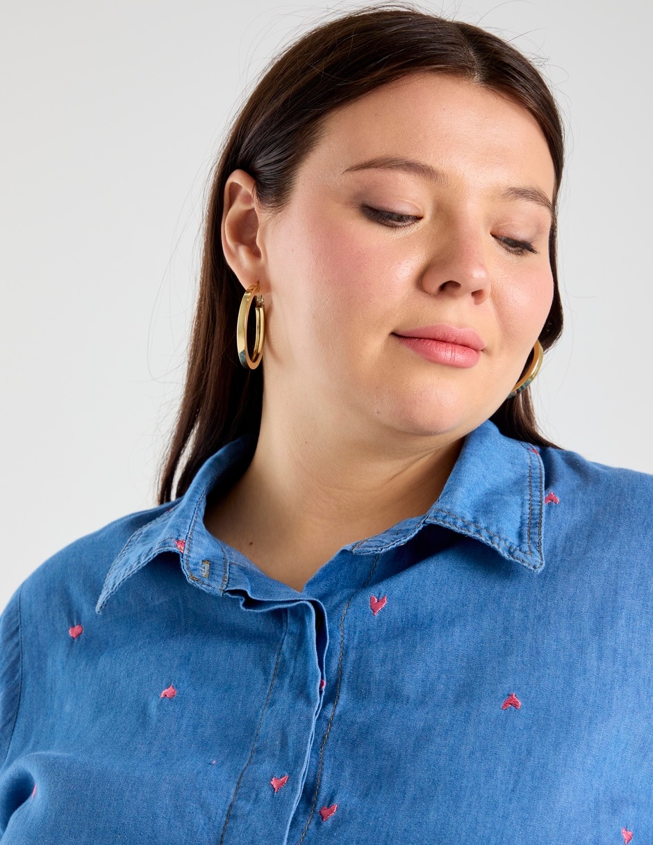 Blusa camisera manga larga para mujer 10