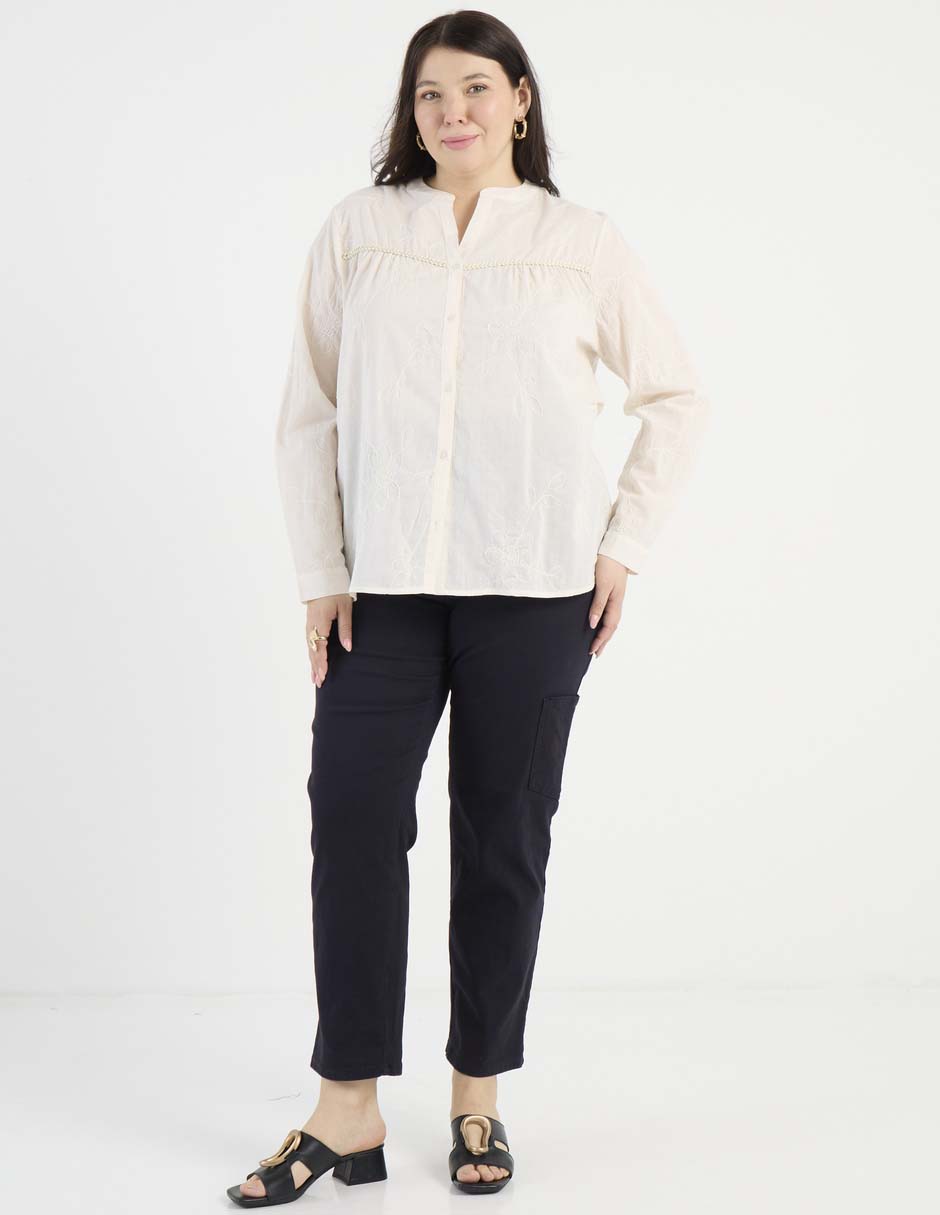 Jeans slim cintura baja para mujer 6