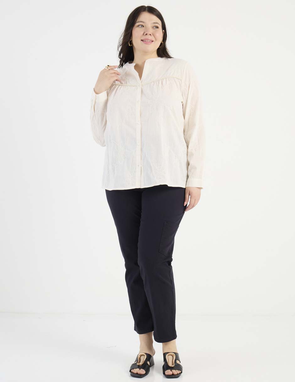 Jeans slim cintura baja para mujer 7