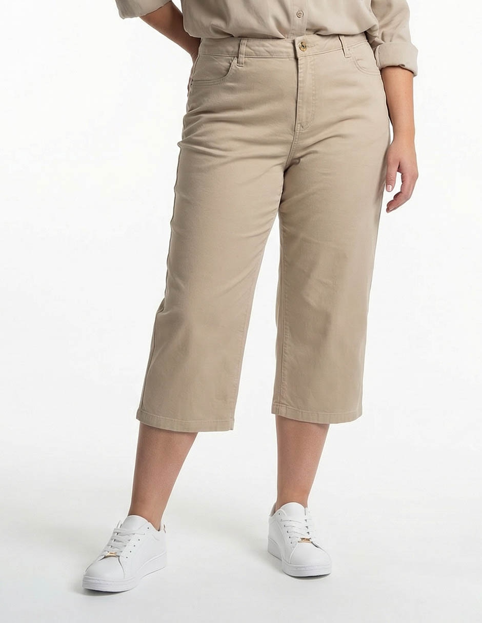 Pantalón capri regular para mujer
