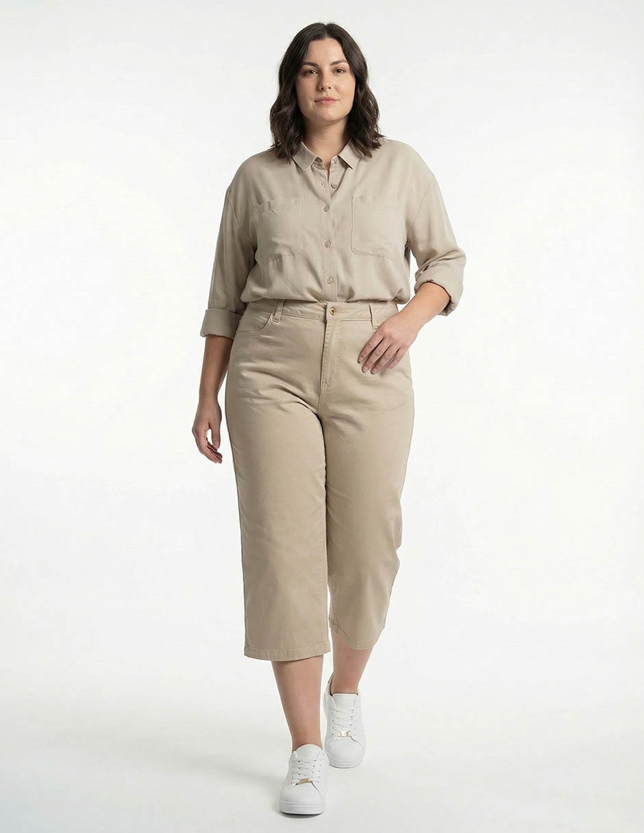 Pantalón capri regular para mujer 3