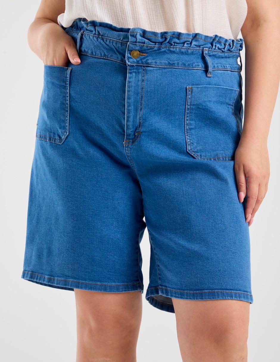 Bermuda de mezclilla para mujer