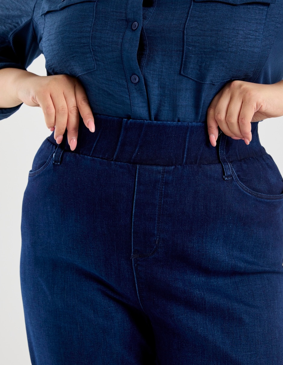 Jeans straight cintura media para mujer 9
