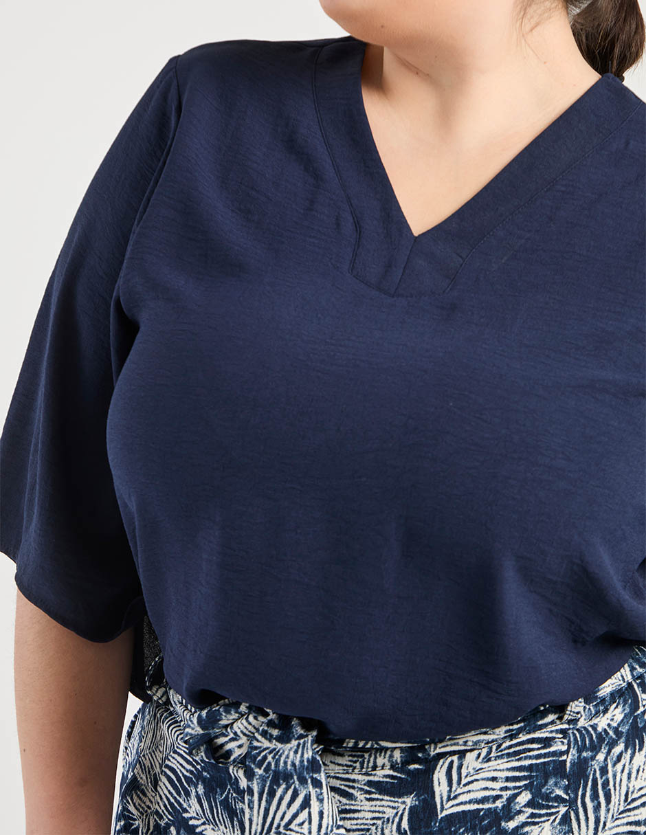 Blusa manga al codo para mujer 4