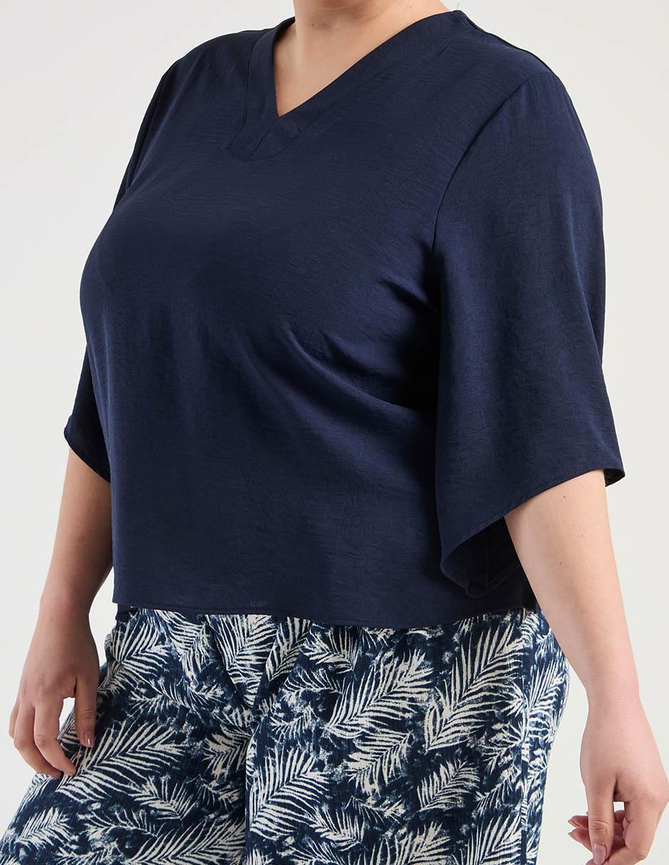 Blusa manga al codo para mujer 7