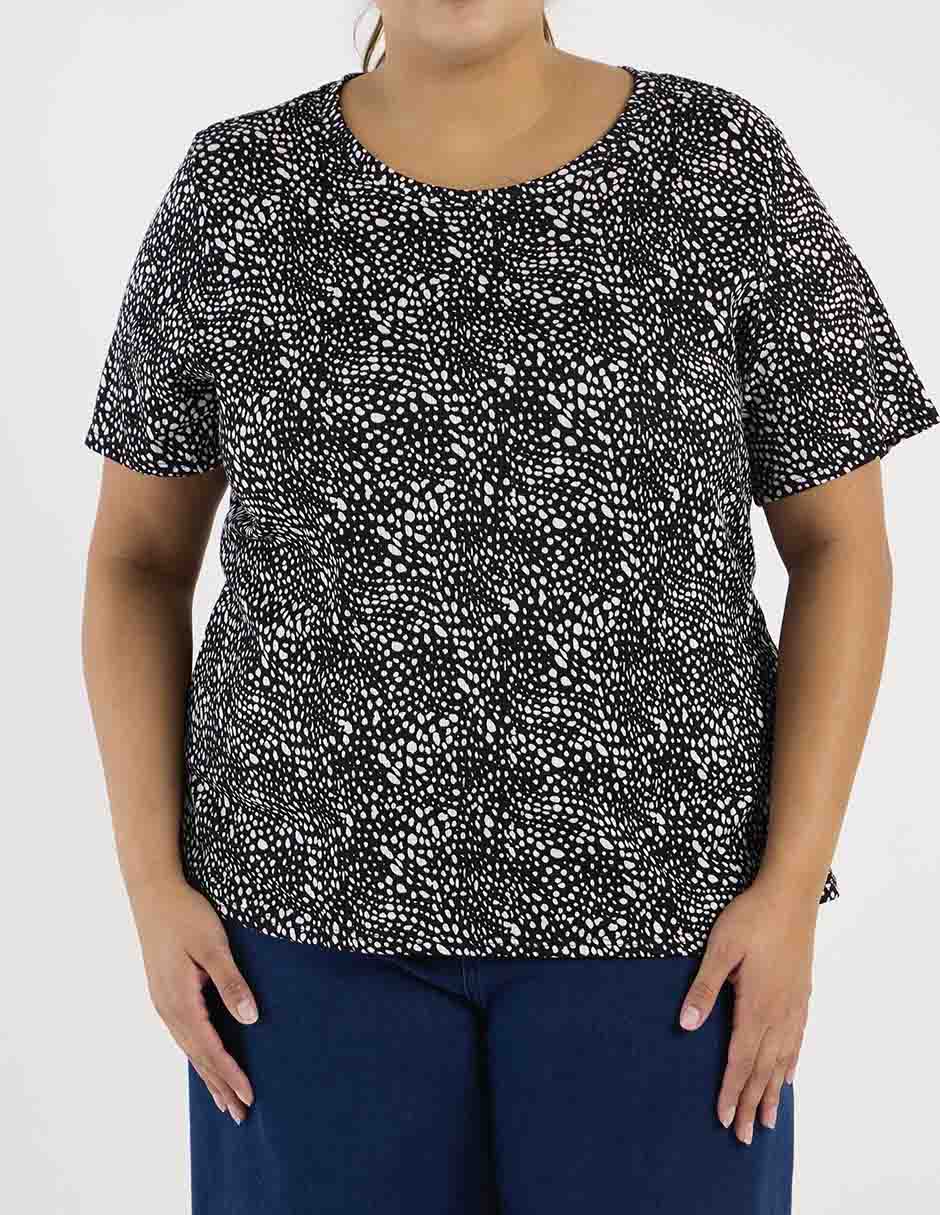 Playera manga corta cuello redondo para mujer 4