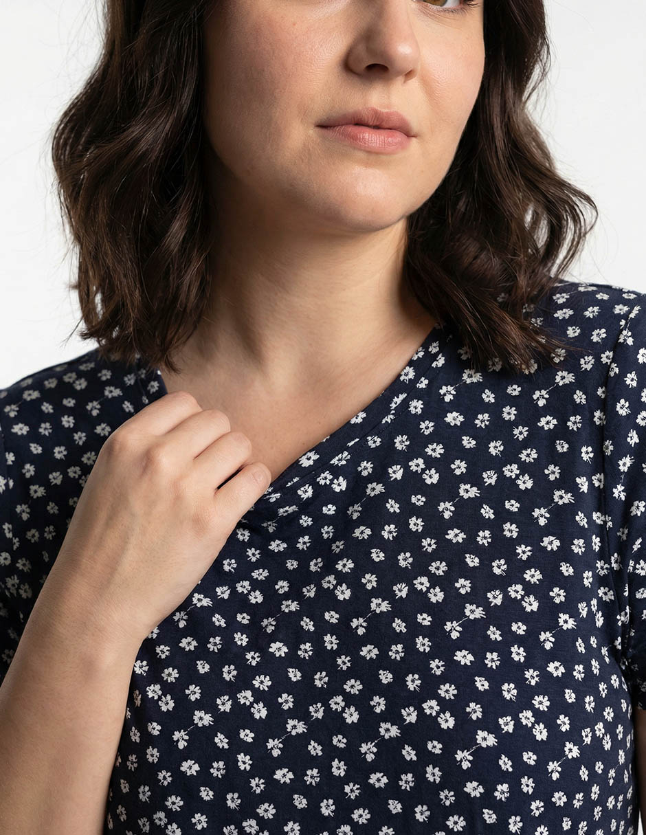 Playera manga corta cuello redondo para mujer 4