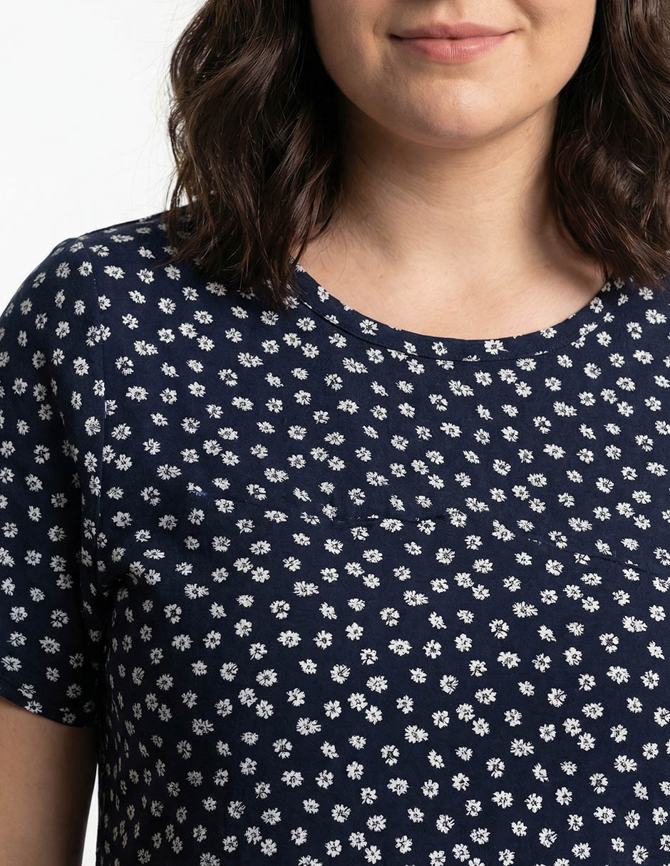 Playera manga corta cuello redondo para mujer 5