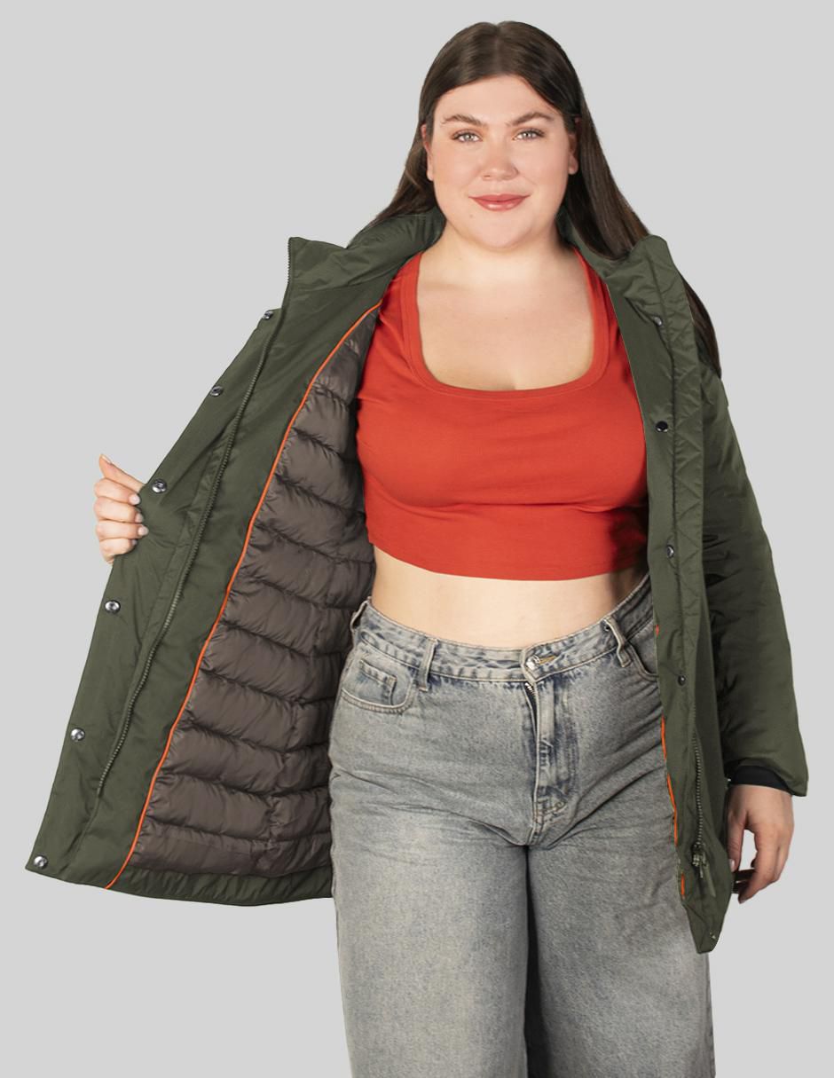 "chamarra" parka greenlander sin familia o colección no impermeable "de" poliéster "para mujer"