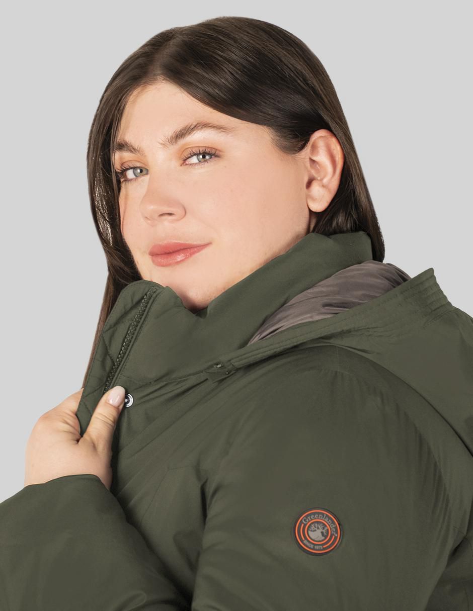 "chamarra" parka greenlander sin familia o colección no impermeable "de" poliéster "para mujer"