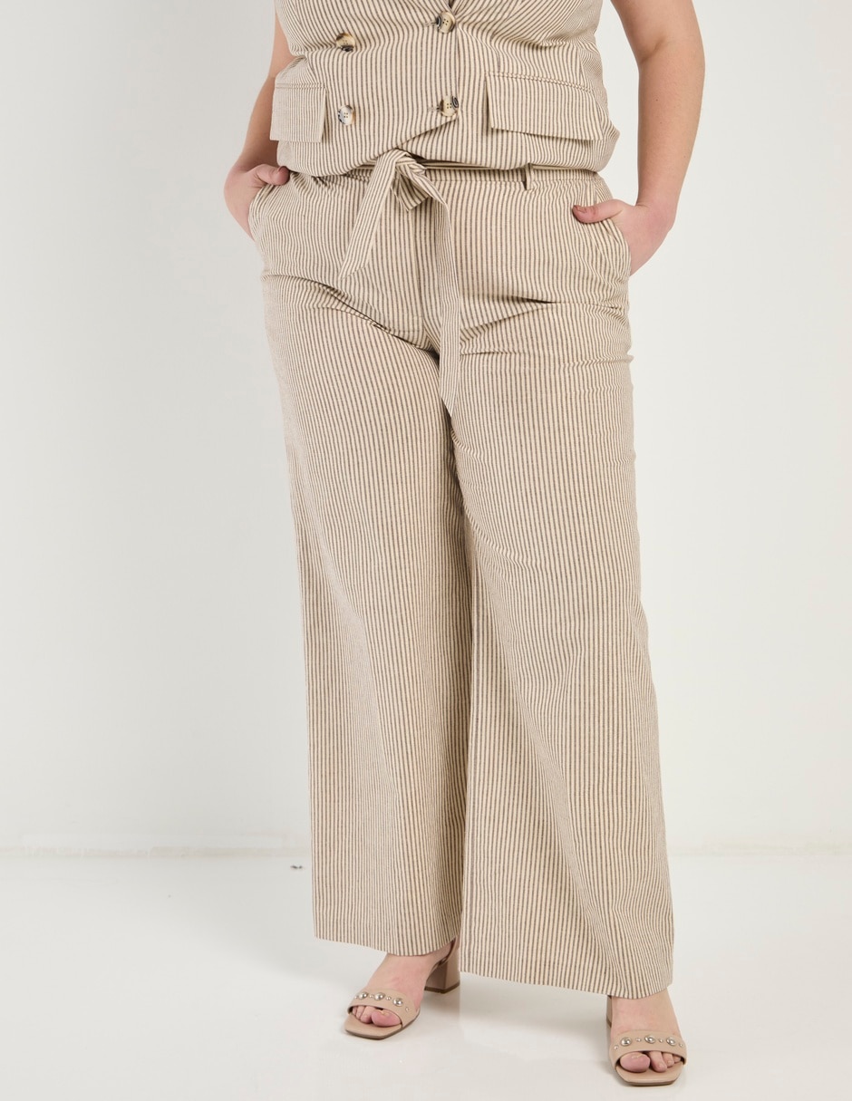 Pantalón straight amplio para mujer