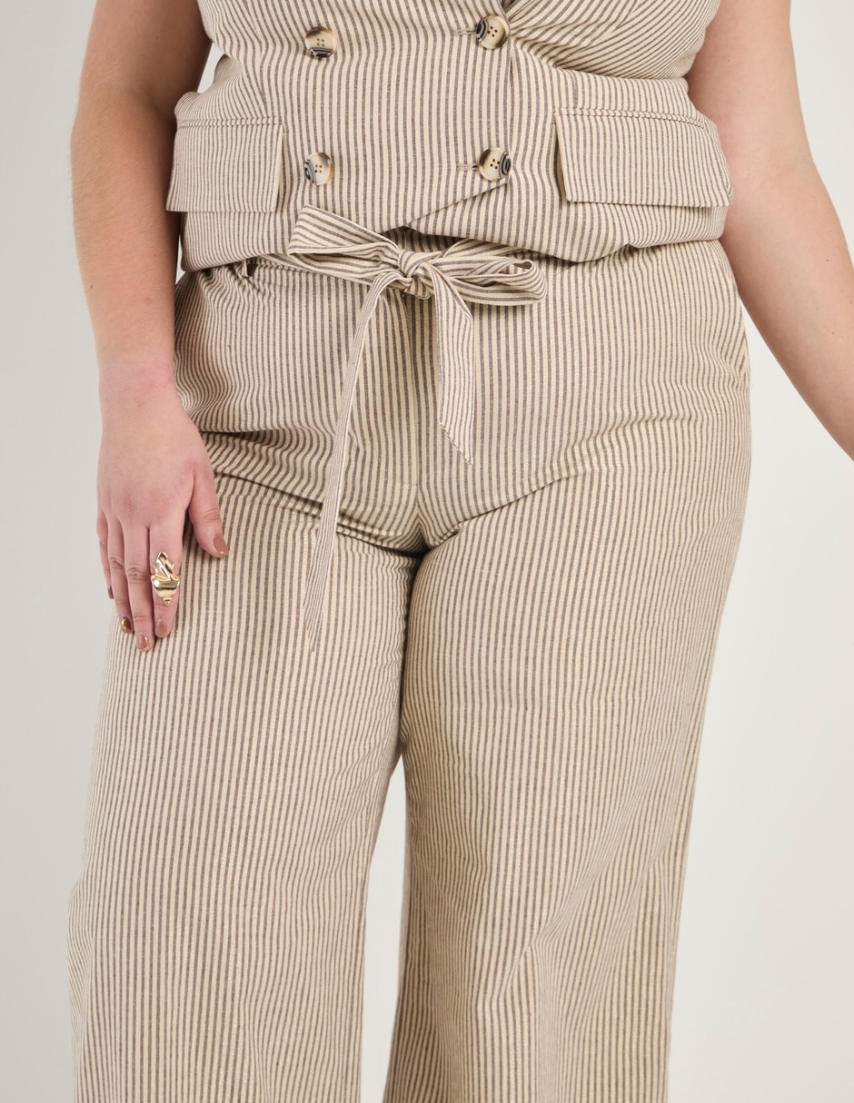 Pantalón straight amplio para mujer 5