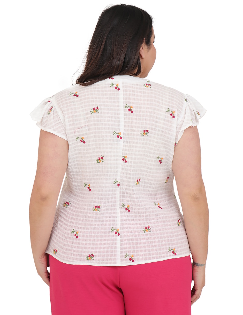 Blusa Grupo Bromelia manga corta para mujer 2