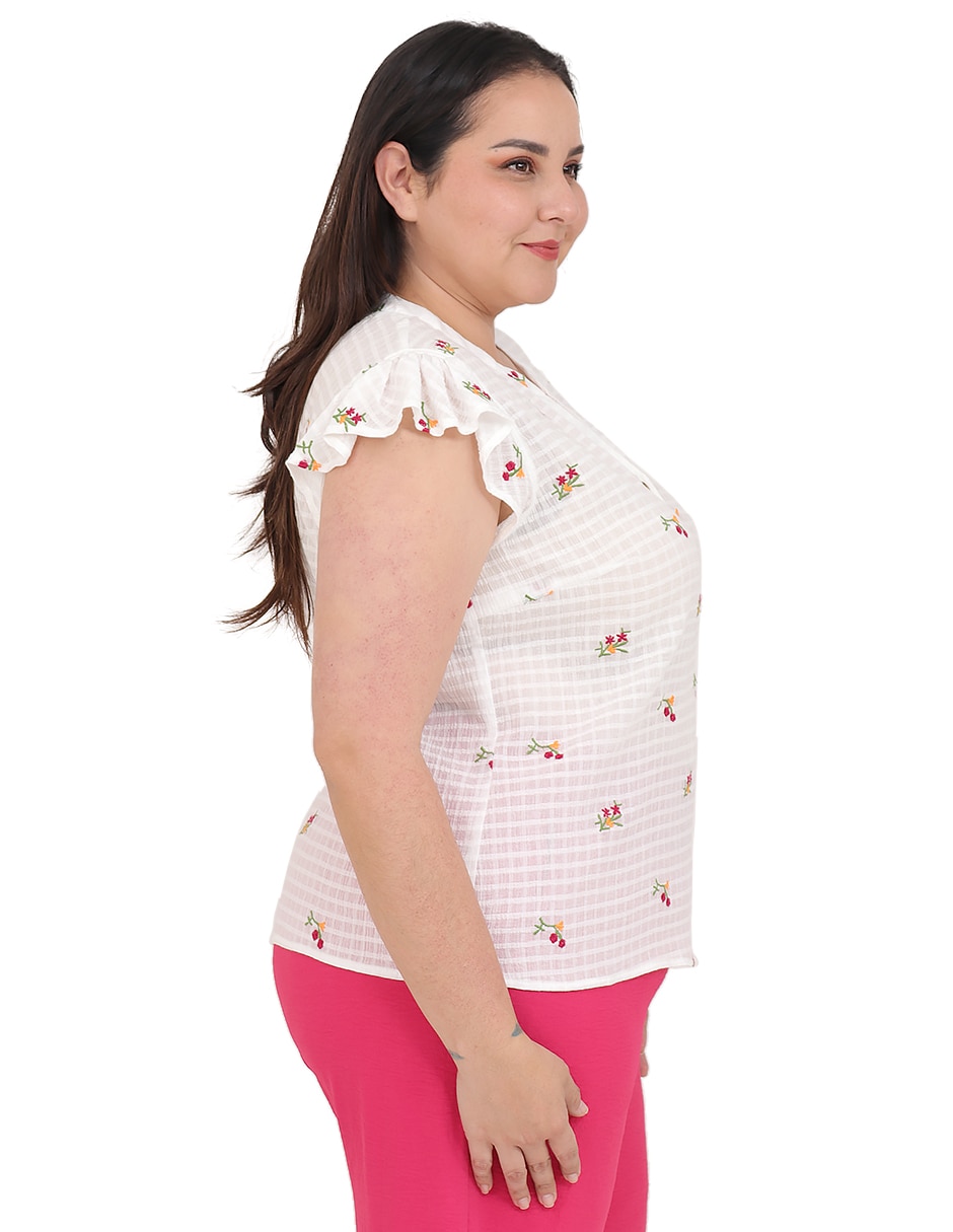 Blusa Grupo Bromelia manga corta para mujer 3