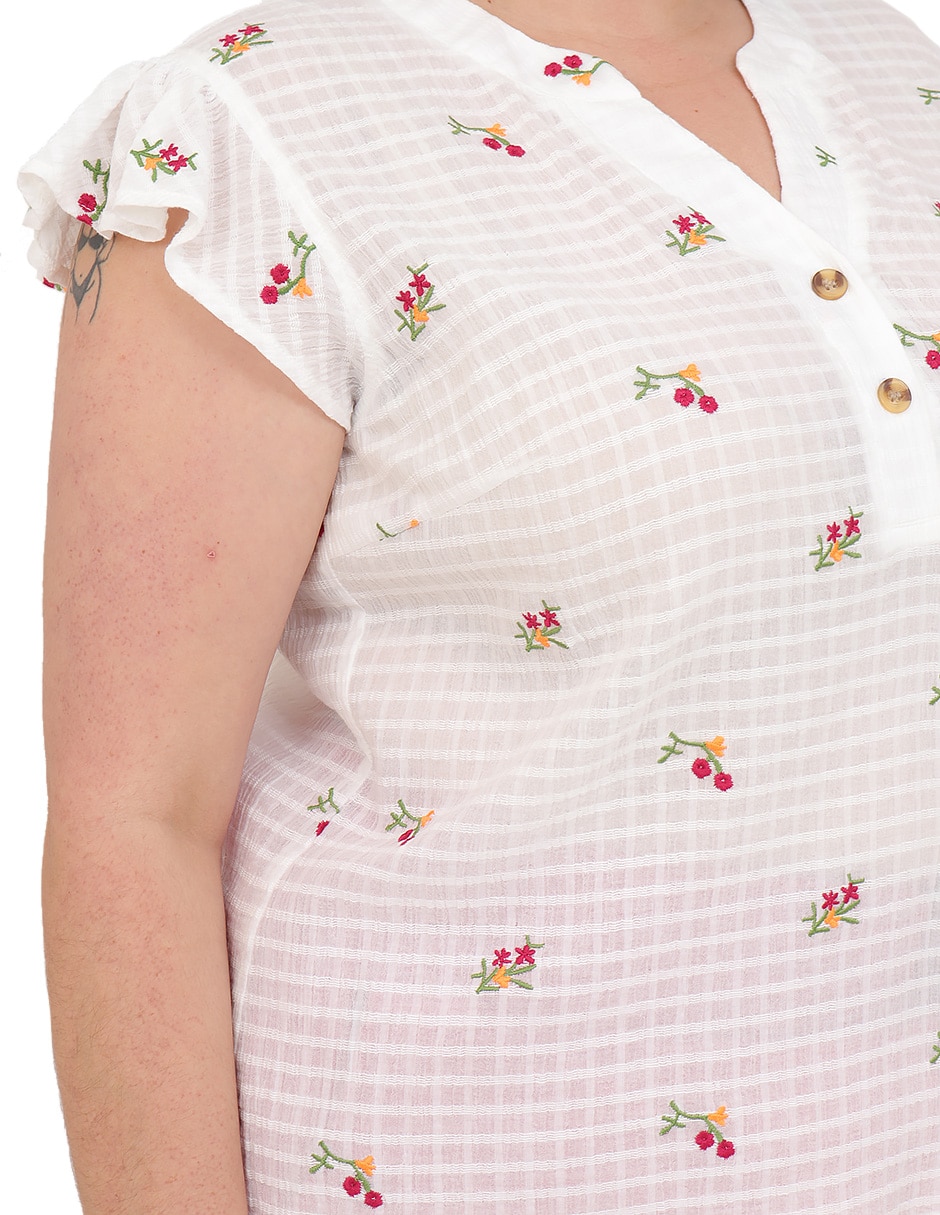 Blusa Grupo Bromelia manga corta para mujer 4