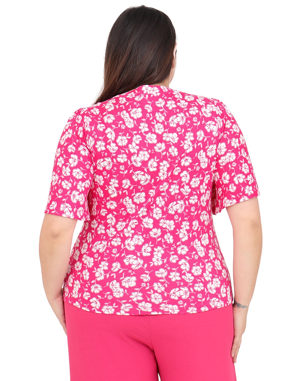 Blusa Grupo Bromelia manga corta para mujer 2