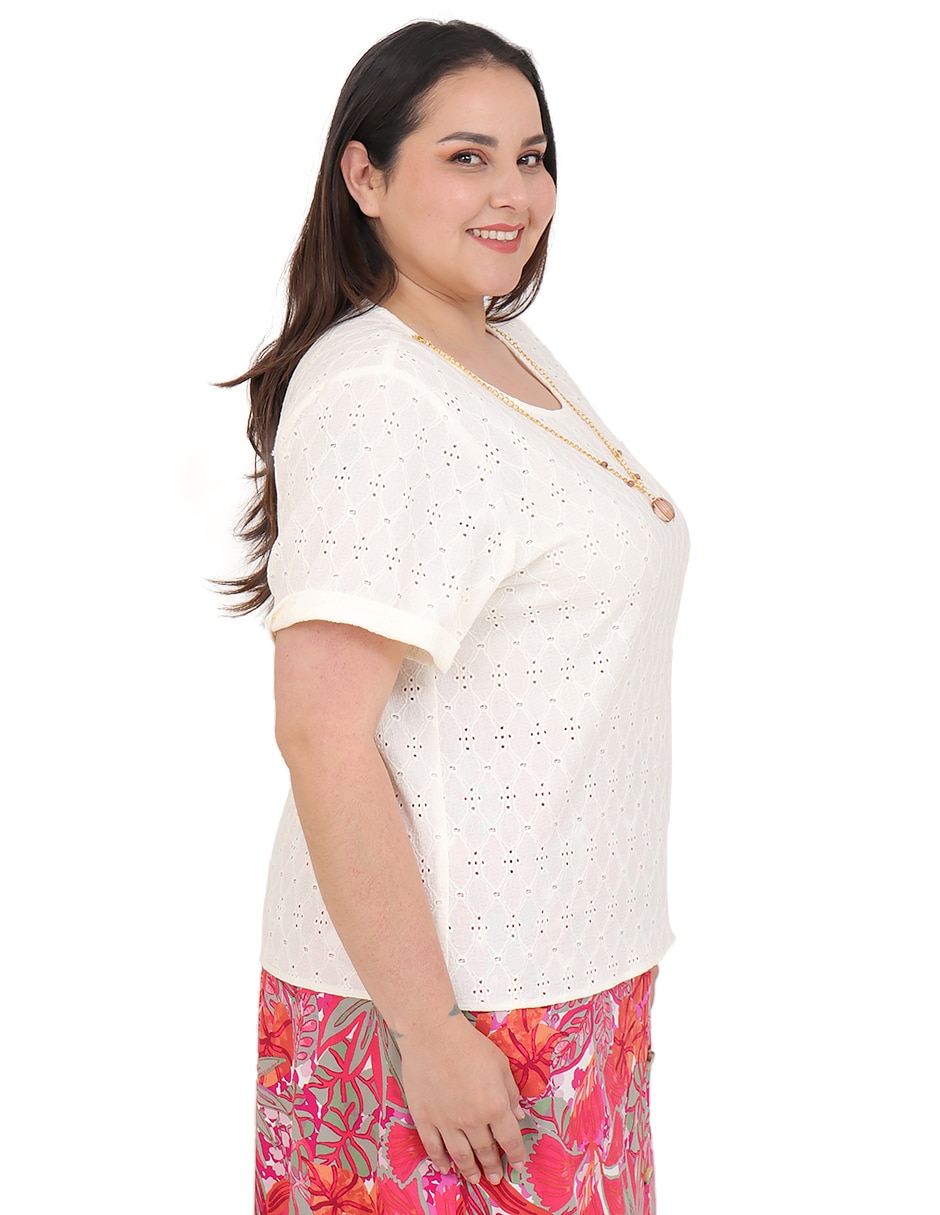 Blusa Grupo Bromelia manga corta para mujer 3