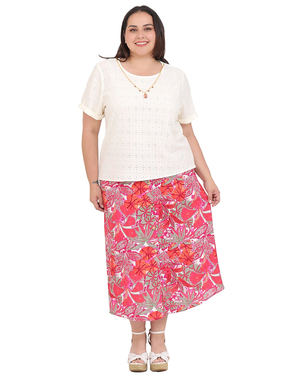 Blusa Grupo Bromelia manga corta para mujer 6