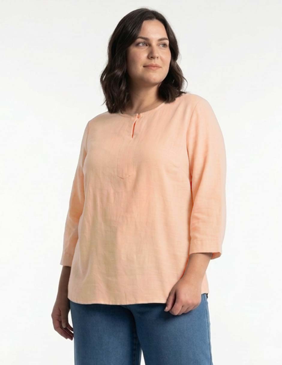 Blusa manga al codo para mujer