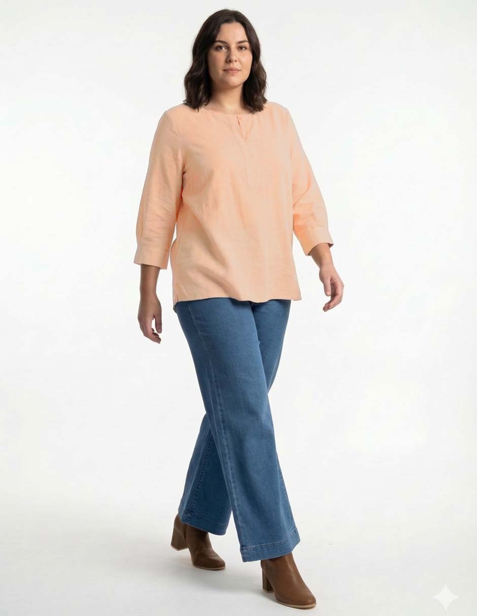 Blusa manga al codo para mujer 11