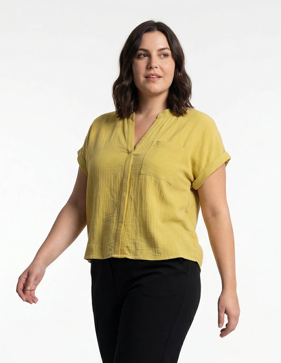 Blusa manga corta para mujer