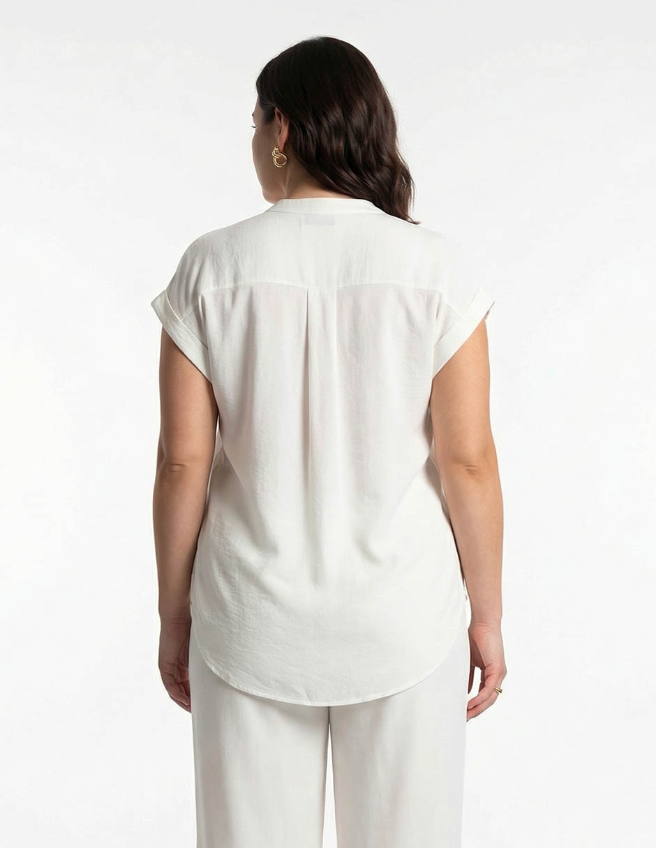 Blusa Davinchy Manga Corta Para Mujer