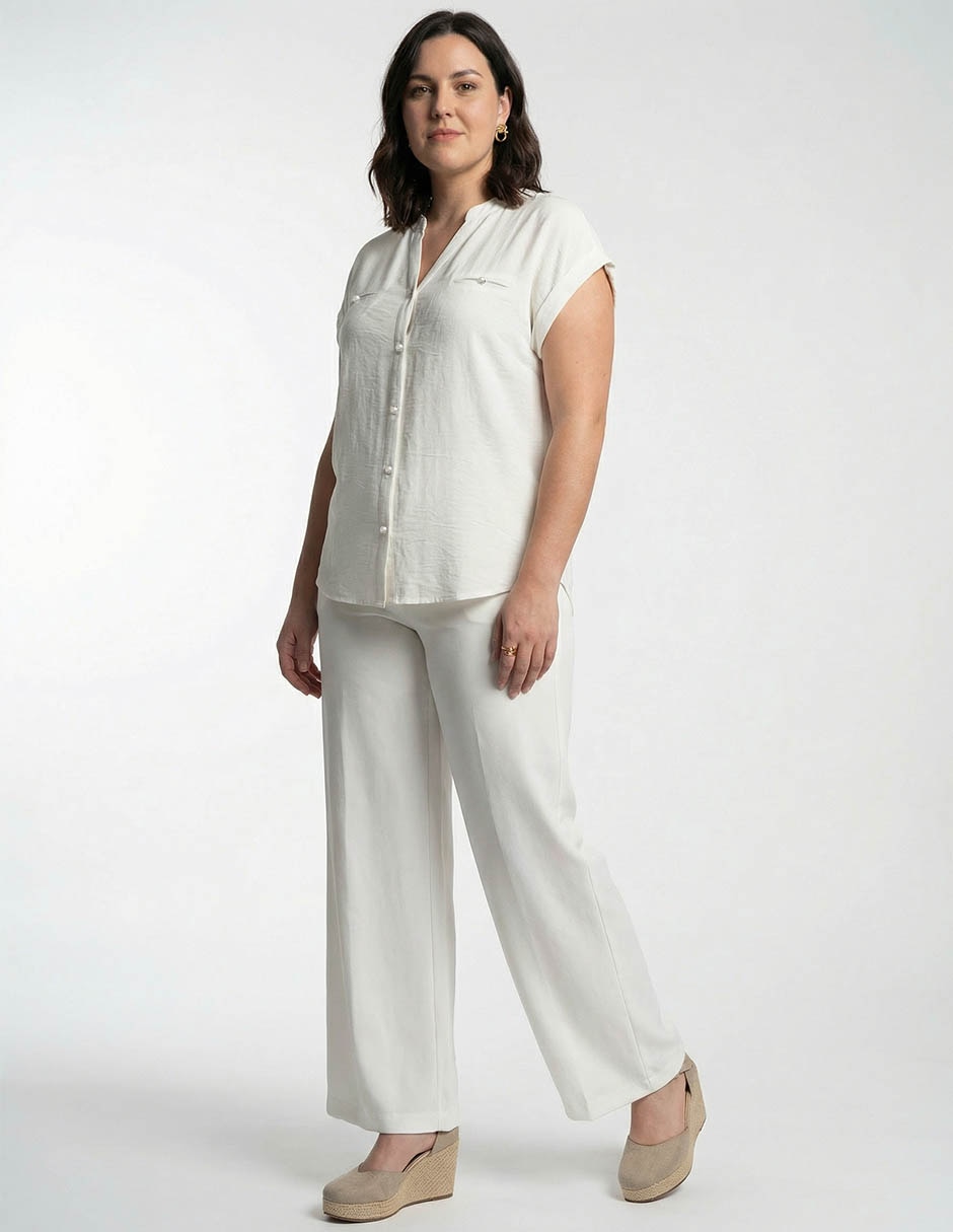 Blusa Davinchy Manga Corta Para Mujer