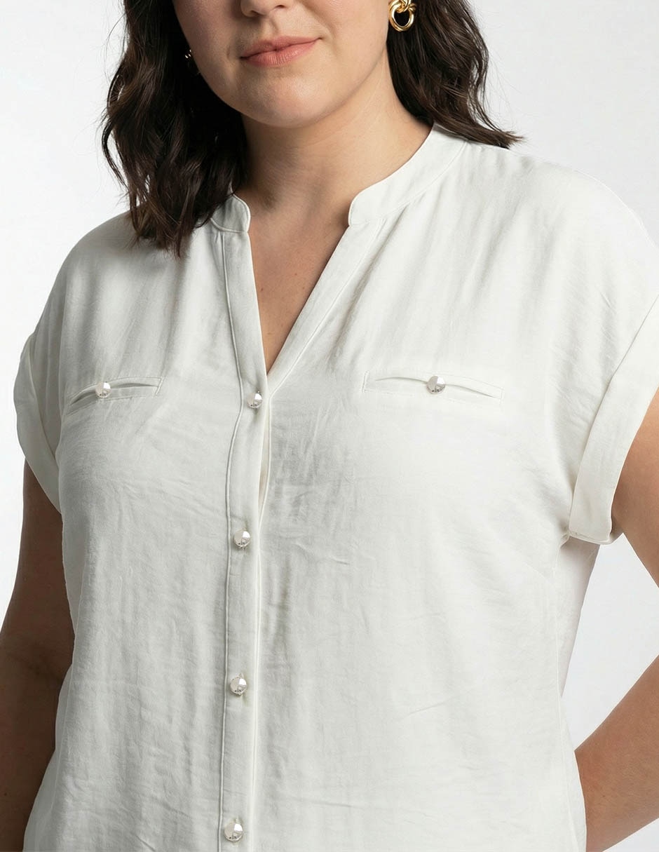 Blusa Davinchy Manga Corta Para Mujer