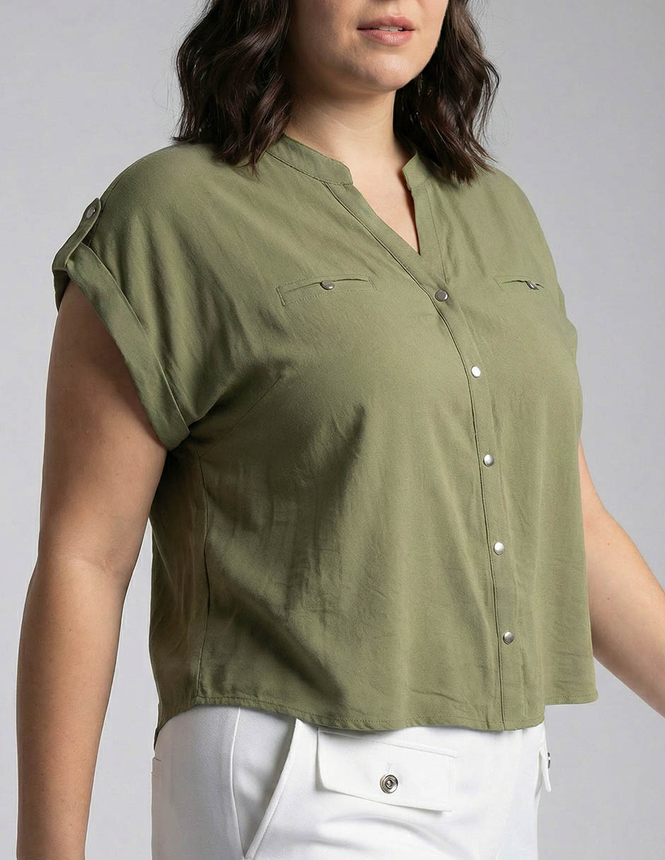 Blusa manga corta para mujer 4