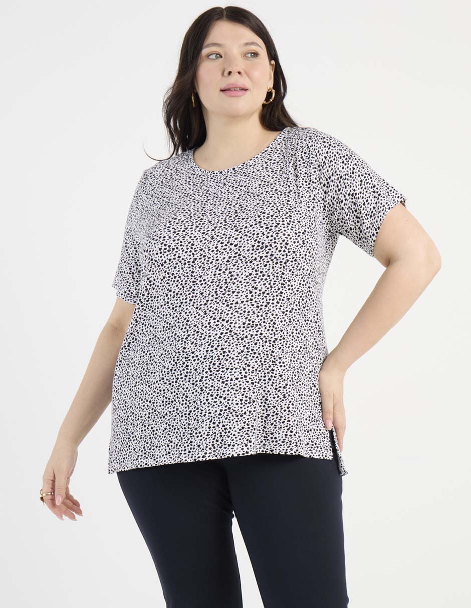 Playera manga corta cuello redondo para mujer 2