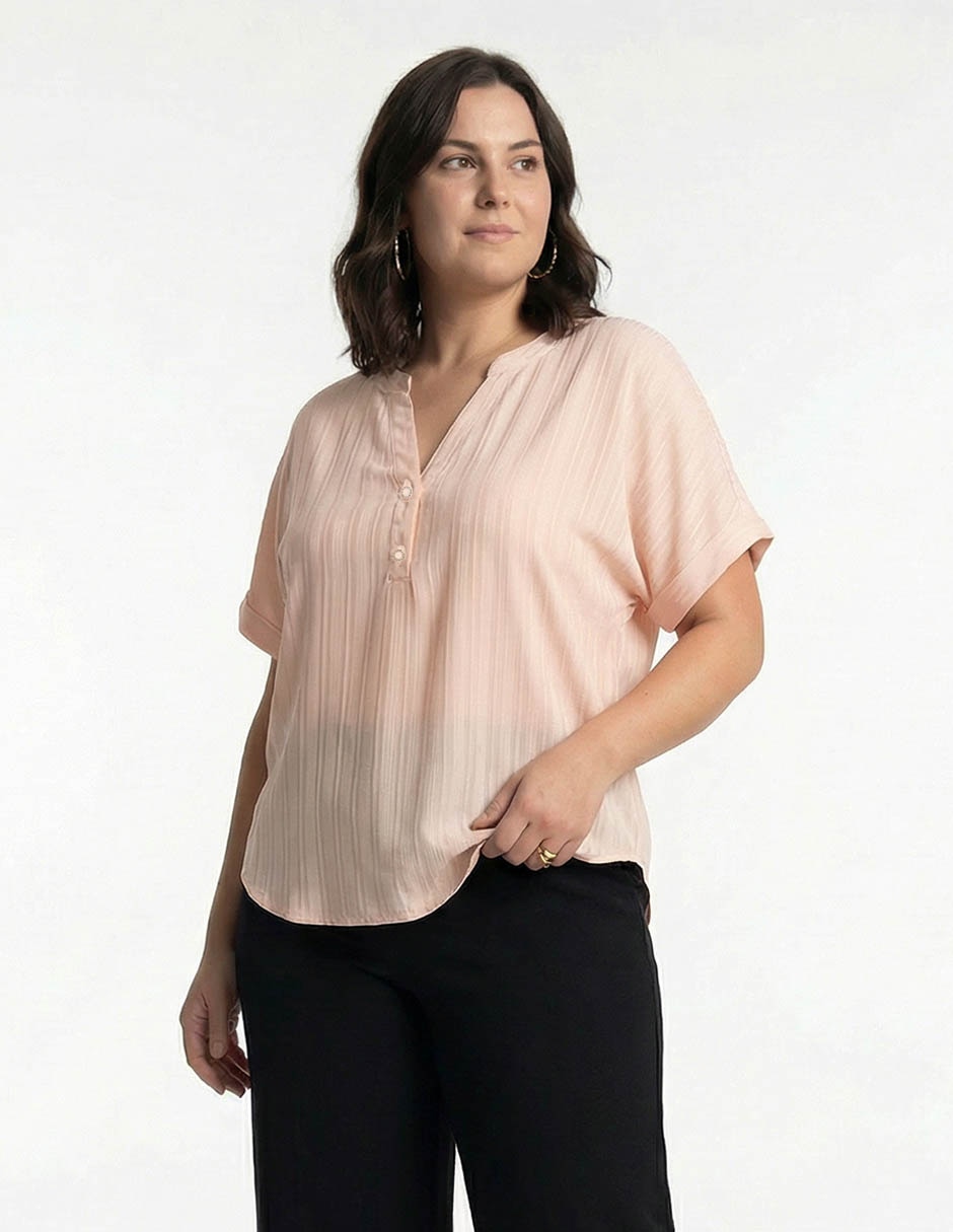 Blusa manga corta para mujer